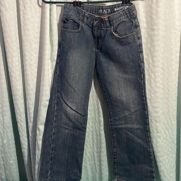 Lot of 2 pairs Children’s Place Boys boot cut adjustable waist jeans ***size 7 - Picture 1 of 6